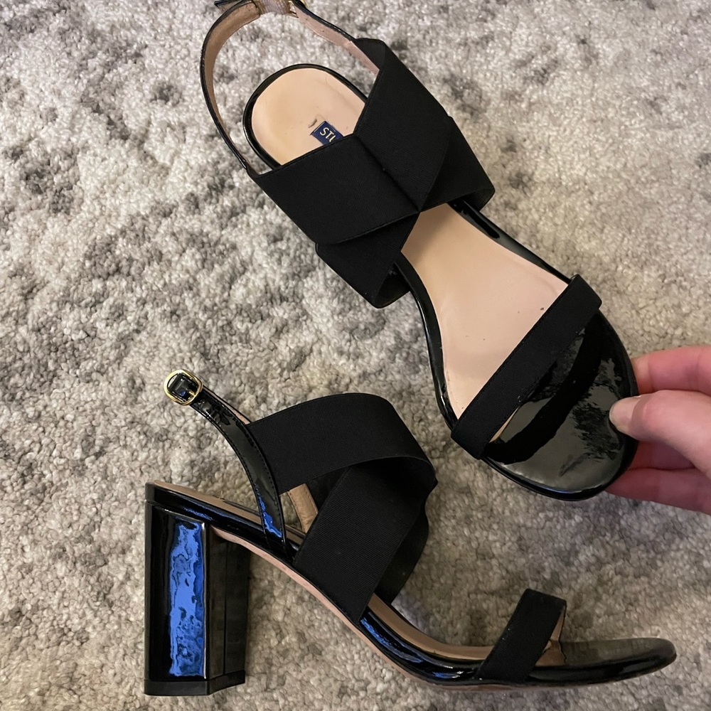 Black Patent Stuart Weitzman Block Heel - image 1